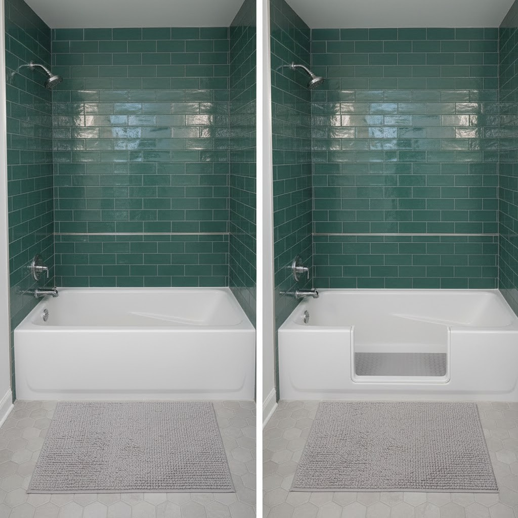 Pred a po transformácii vane