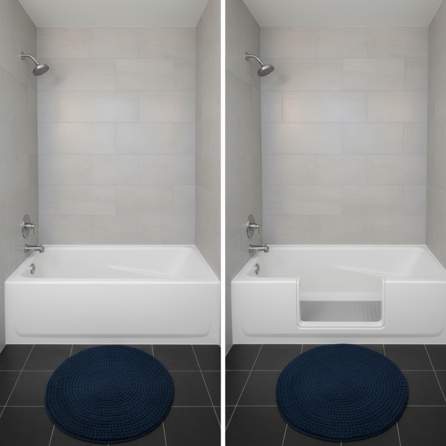 Pred a po transformácii vane