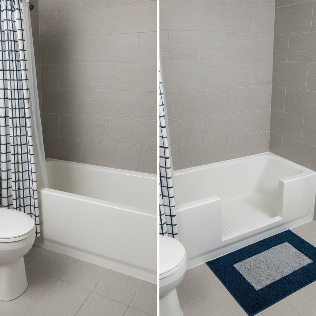 Pred a po transformácii vane